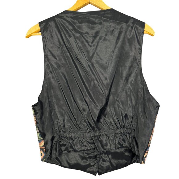 Vintage 90s Tapestry Vest, Aztec Southwestern Pattern, Boho Festival Aesthetic - Picture 5 of 7